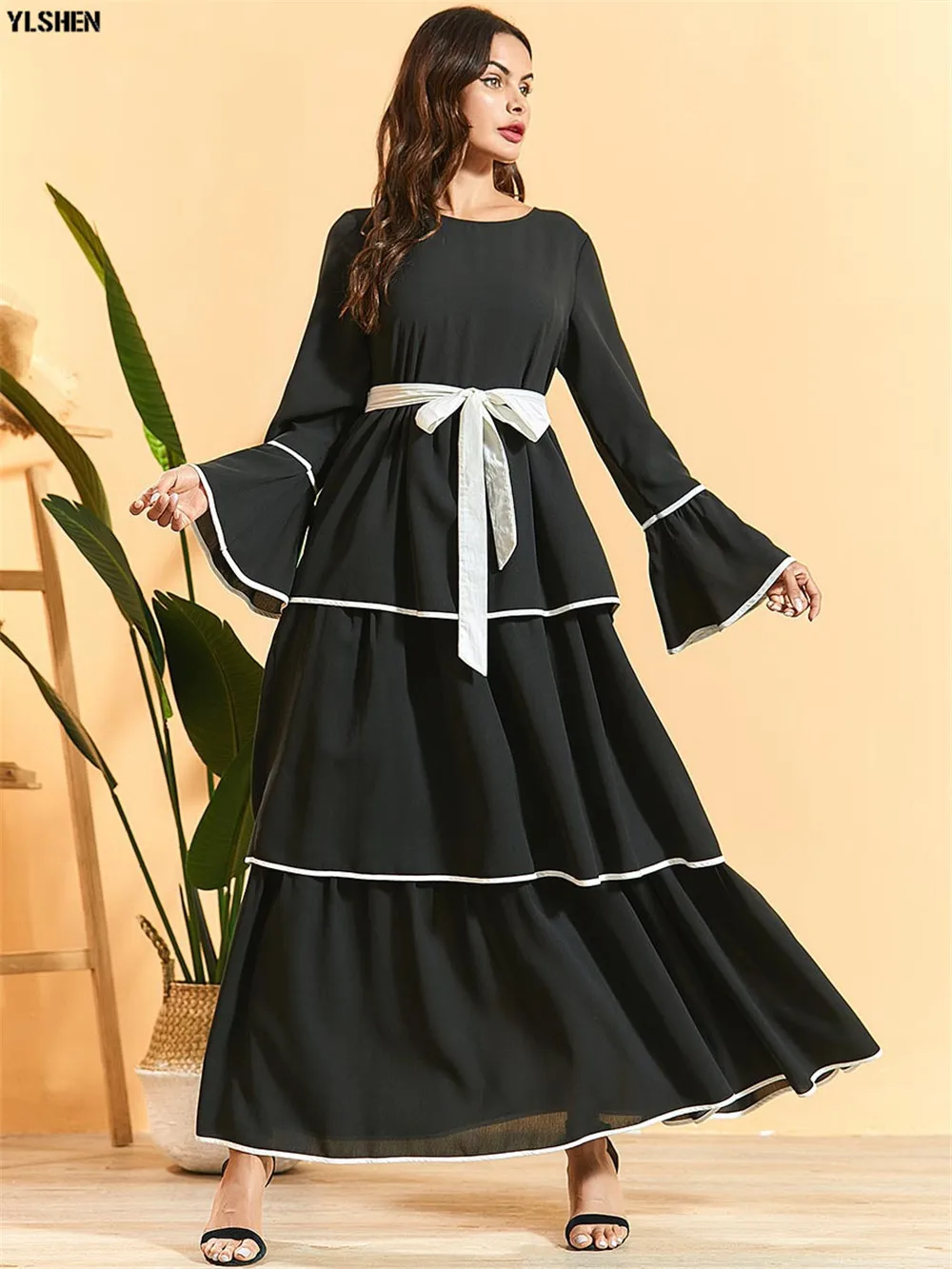 Абайя Дубай Турция мусульманское хиджаб платье кафтан Caftan Marocain мусульманская
