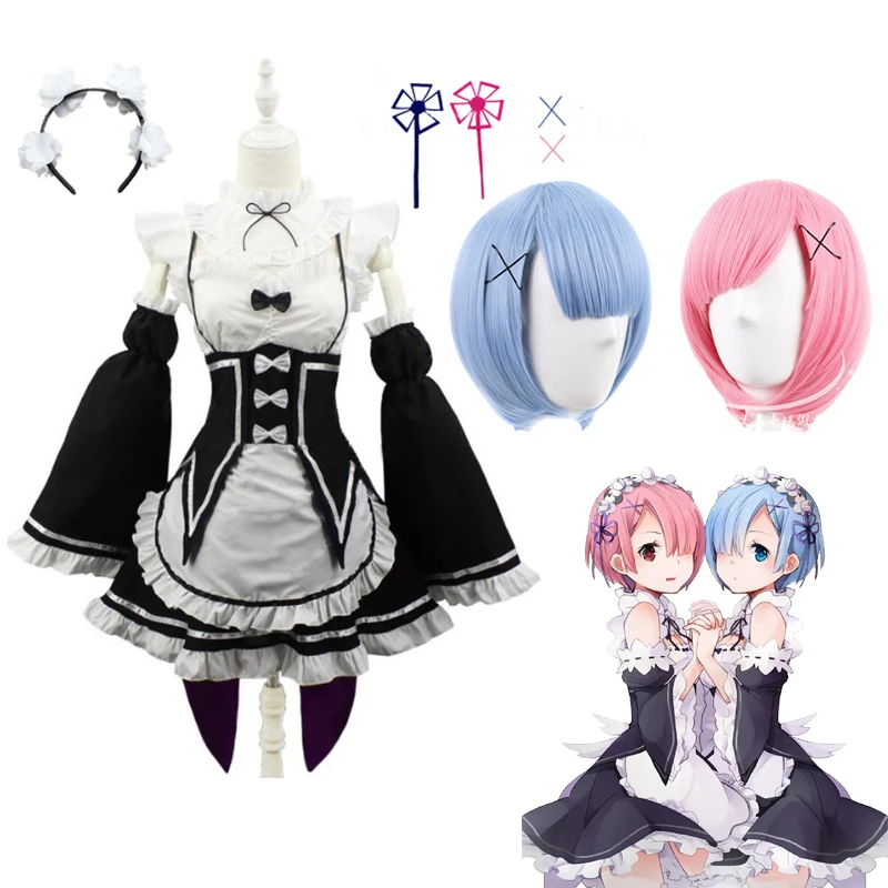

Аниме ОЗУ/Рем Косплей Костюм Re Life In A Different World From Zero Black Maid одежда, костюм на Хеллоуин Gift