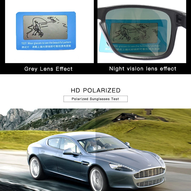 Поляризованные солнцезащитные очки унисекс квадратные Винтажные