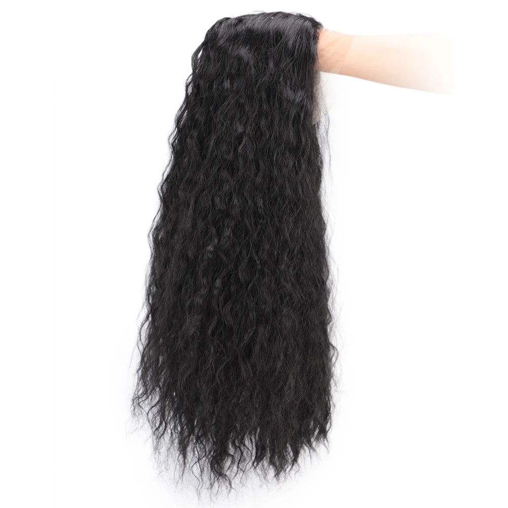 

Synthetic T part Lace front wigs Long Loose Curly Type For Women Natural color Heat Resistant Fiber For Black Women