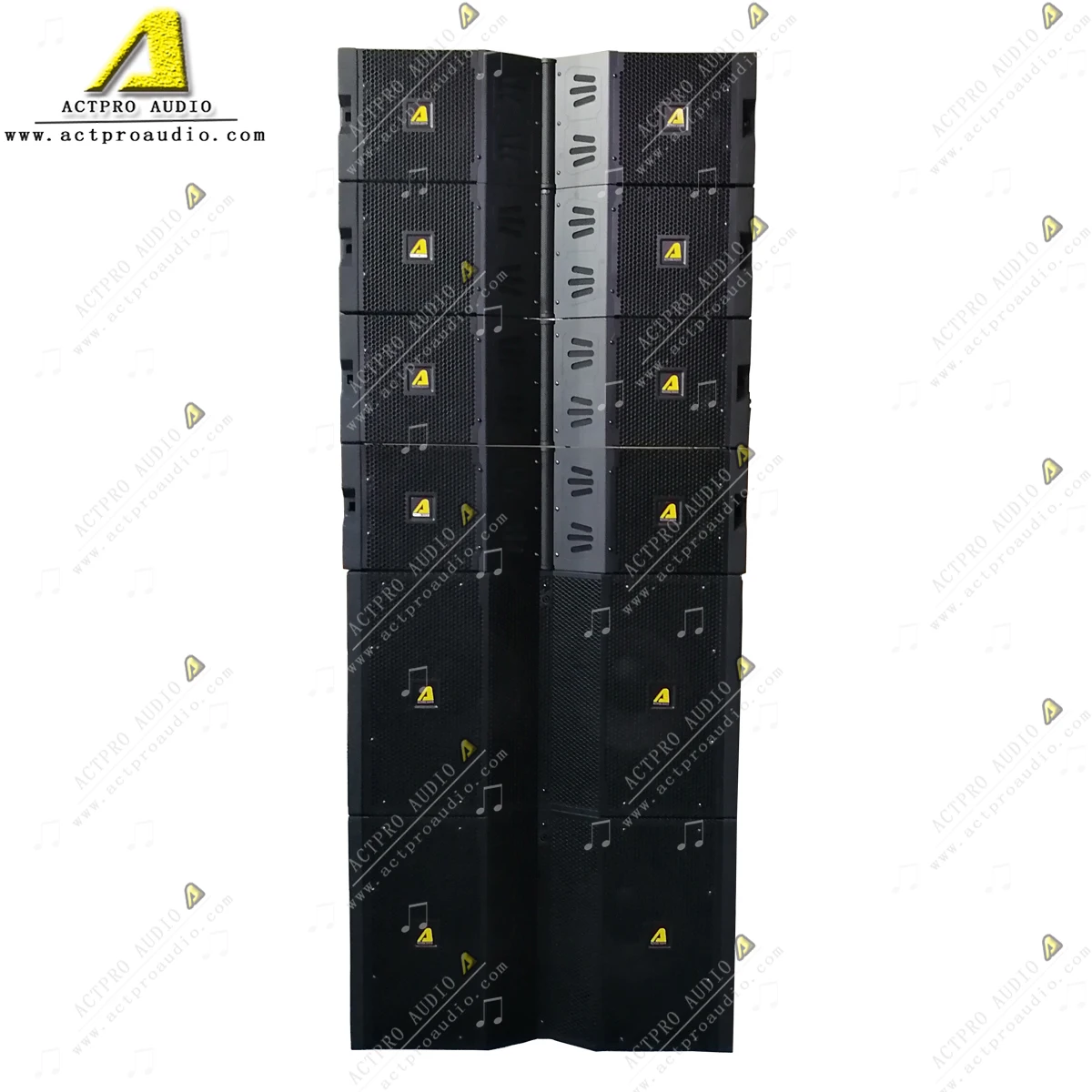 Трехсторонний элемент линейного массива высокого направления активный динамик