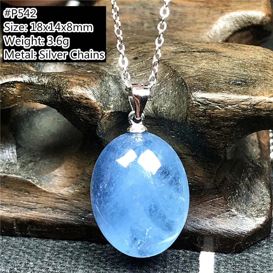Натуральный голубой океан Аквамарин кулон ожерелье для женщин Леди человек с