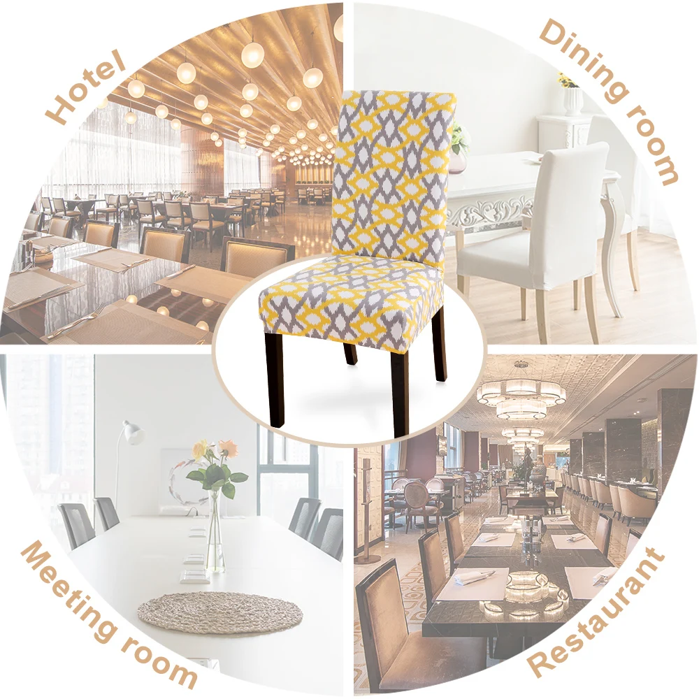 1/2/4/6 шт. эластичные чехлы на кресла стрейч сиденье стулья картина чехлов Ресторан