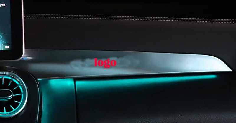 

3/12/64 Colors Set Atmosphere Lamp Cover MB Co-pilot Neon Ambient Light For Mercedes-Benz C/GLC class W205 X253 2014-2020