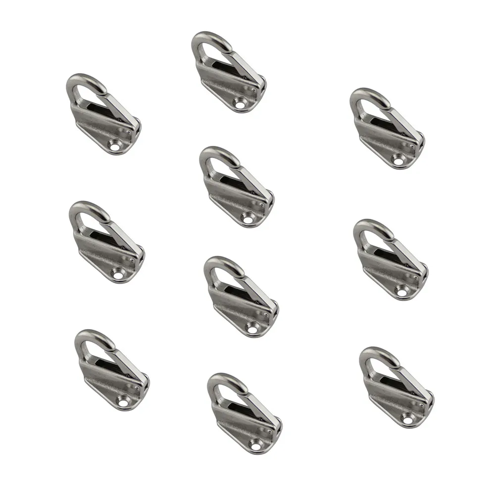 

10PCS Marine Boat Fender Hook Marine Fending Hook With Closed Spring Clip Stainless Steel 316 Marine Boat Hardware