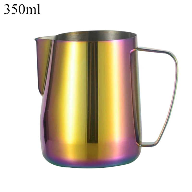 colors 350ml Кувшин для вспенивания молока из нержавеющей стали, кувшин для вспенивания молока для латте, кувшин для вспенивания молока, ручной кувшин для кофе эспрессо, бариста, ремесло - Цвет: colors 350ml
