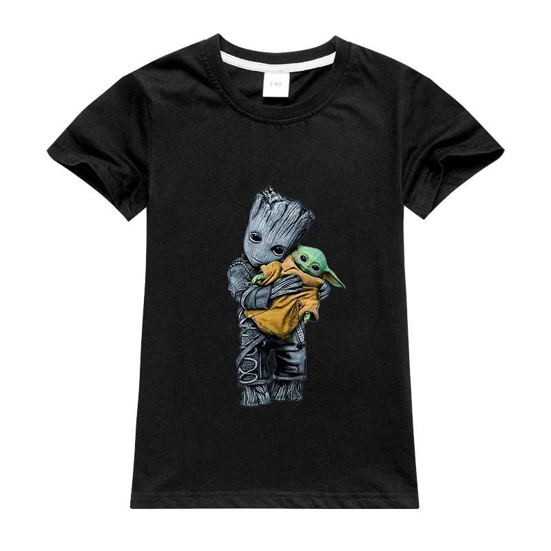 Дети T рубашка Disney в Мандалорское фильм фигурки для йода Groot печать одежда