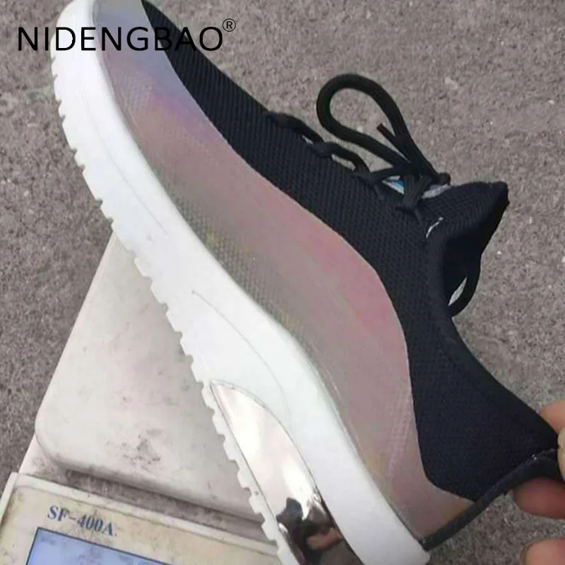 Women's Sports Shoes Thick Sole Air Cushion Running Sneakers Female Lightweight Breathable Jogging Casual Large Size Luxury Shoe