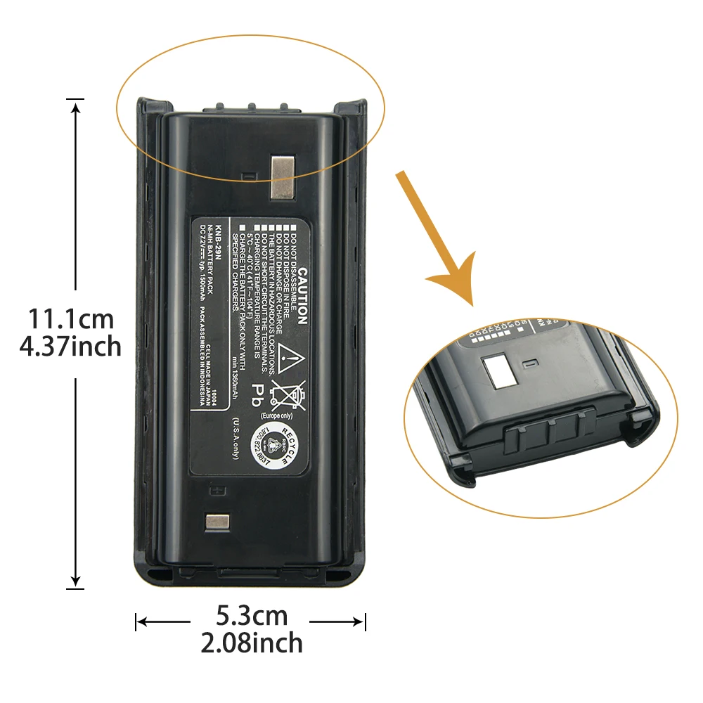 7 2 V 1500 мАч металл-гидридных или никель Батарея для Kenwood KNB-29N ProTalk TK2200 TK3200 TK-2217 TK-3207