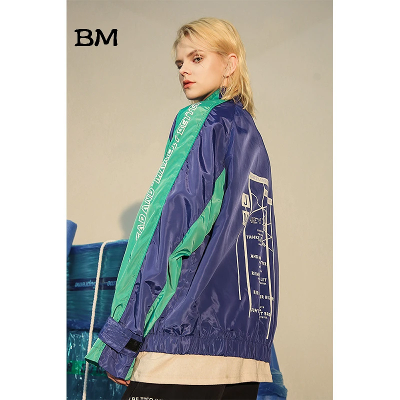 kpop fashions reflective jacket women korean style coat streetwear harajuku clothes 2019 hip hop outerwear Stitching clothing | Женская