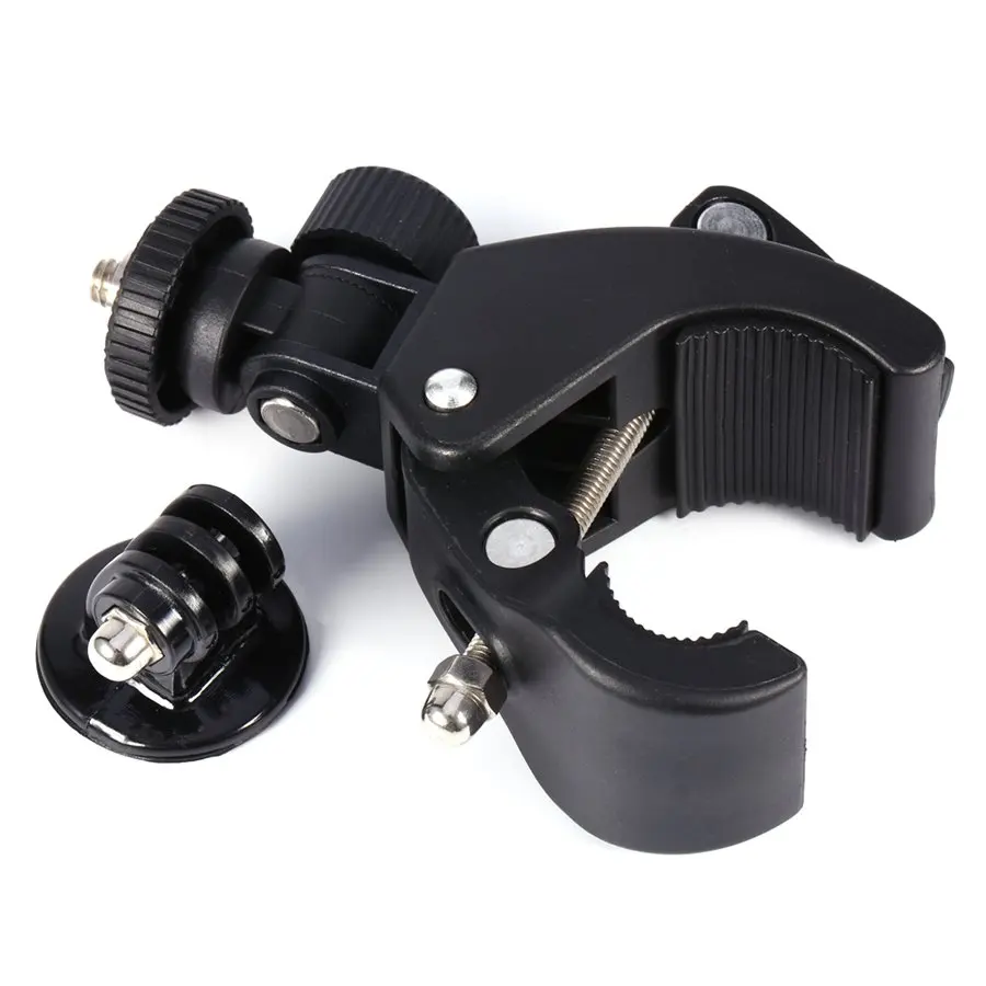 

GloryStar Black Bike Bicycle Motorcycle Handlebar Handle Clamp Bar Camera Mount Tripod Adapter For Gopro Hero 9 8 7 6 5 OSMO SJ