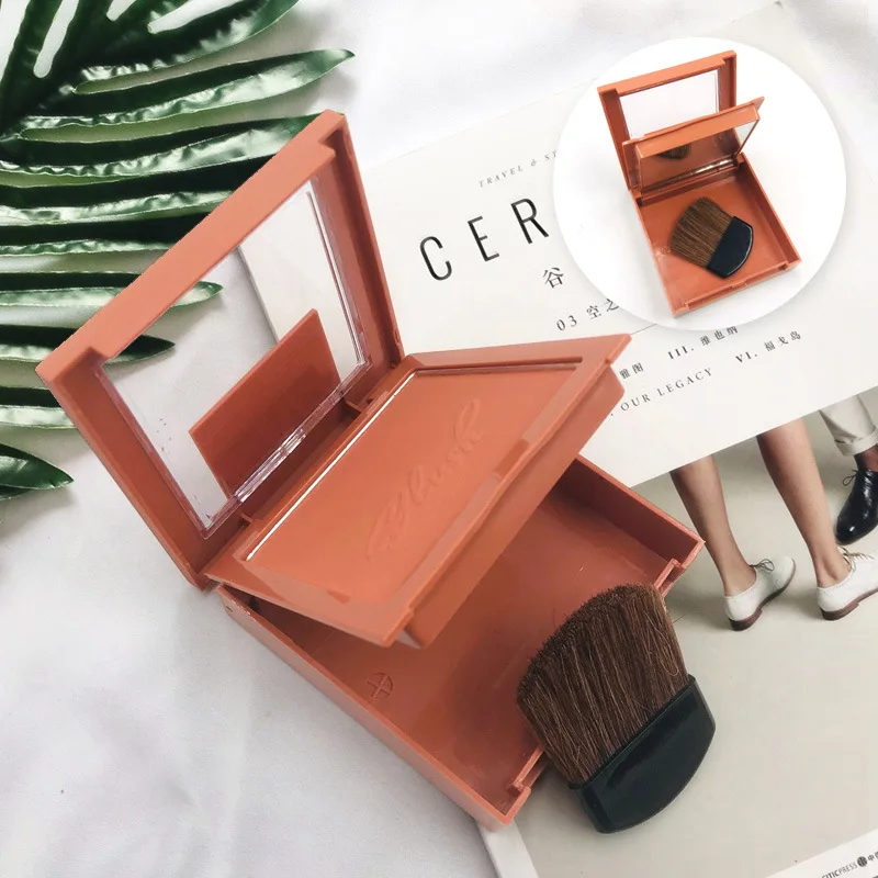 4 цвета Румяна квадратные матовые румяна осветляют кожу естественный