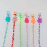 new creative cartoon candy color bear acrylic lanyard mask chain glasses chain mask with hanging chain mask rope