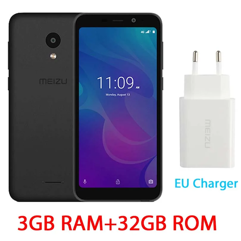 Meizu C9 Pro M9C смартфон, глобальная версия, четырехъядерный процессор, 3 ГБ, 32 ГБ, 5,45 дюйма, полный экран, 3000 МП камера, мА/ч, мобильный телефон - Цвет: Global 3G 32G Black