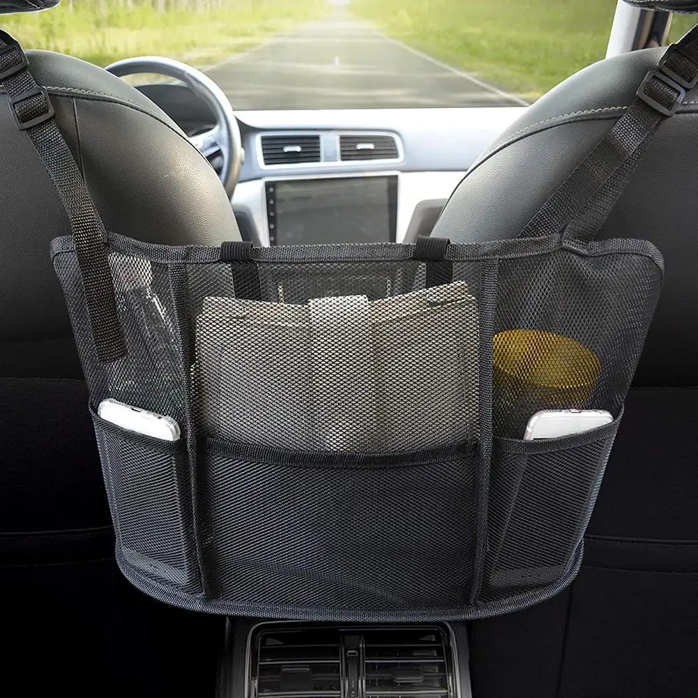 

Car rear-seat hanging storage bag Car storage box Universal storage net box Hanging bag Travel bag accessories