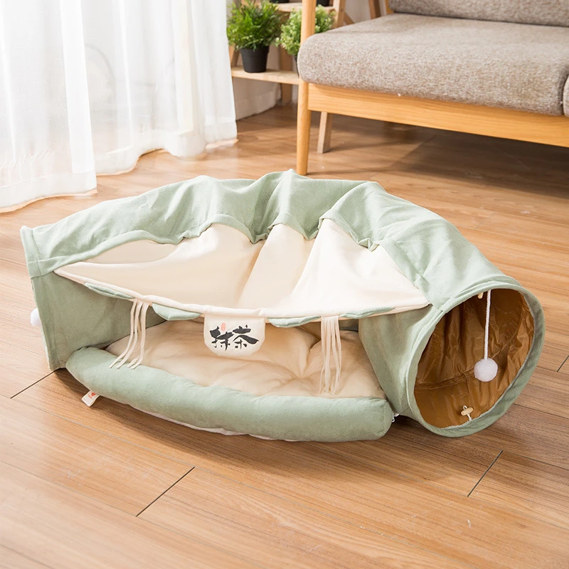 Style 1 Забавная кошка кровать-туннель складной кринкл Pet палатка котенок щенок хорьки кролик интерактивные игрушки 2 отверстия туннель Pet кошка гнездо - Цвет: Style 1