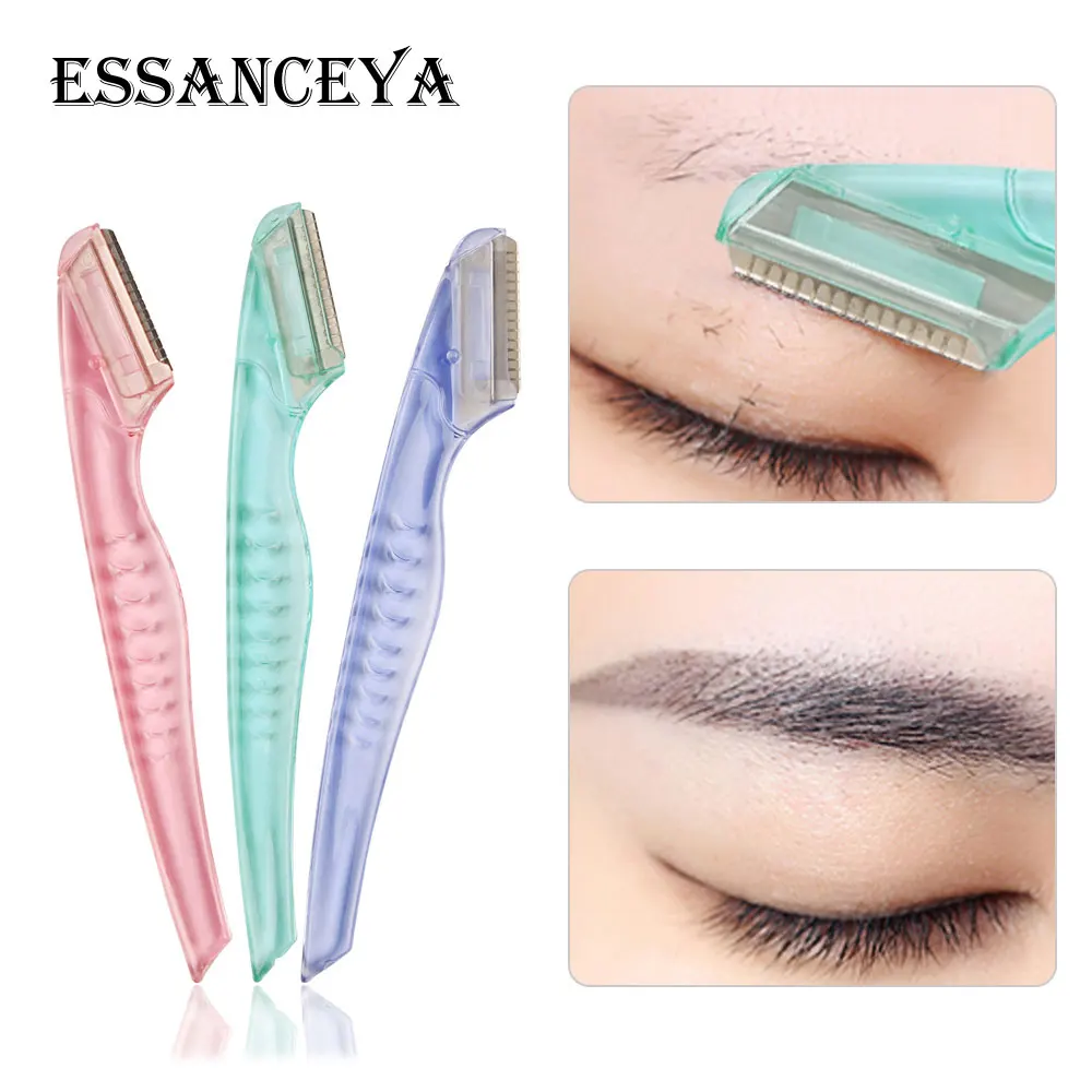 ESSANCEYA 3 шт. цветной триммер для бровей безопасный Макияж Косметический нож лезвия