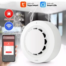 Tuya WiFi Smart Smoke Detector Wireless Smart Fire Smoke Alarm for Fire Sensor Home Security System Fireman Smoke Alarm