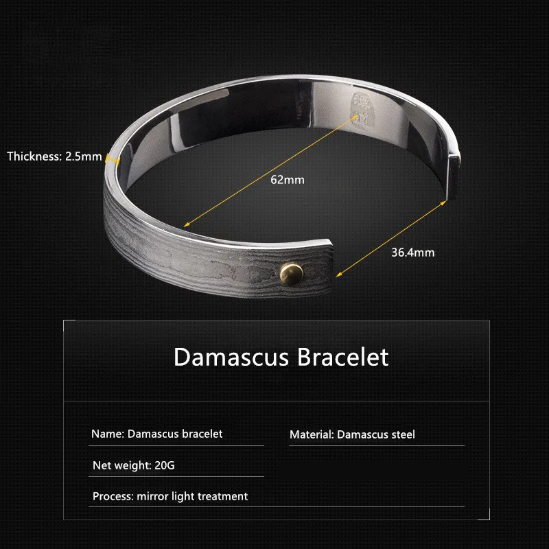 Damascus Steel Bracelet Personality Simple Fashion Business Wild Hipster Customization | Инструменты