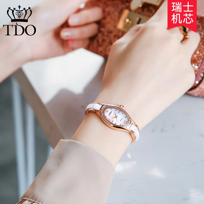 

Small Ceramics Watches For Women Luxury Diamond Casual Designer Brand Bracelet Watch Women Elegant Fashion Quartz Ladies Watch