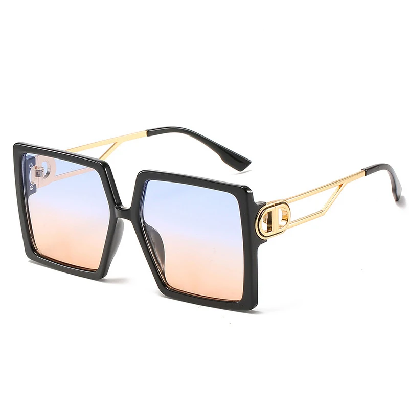 

Personalized Big Frame Sunglasses Female Street Shooting Catwalk Trend Sunglasses Female Progressive Colorful Glasses