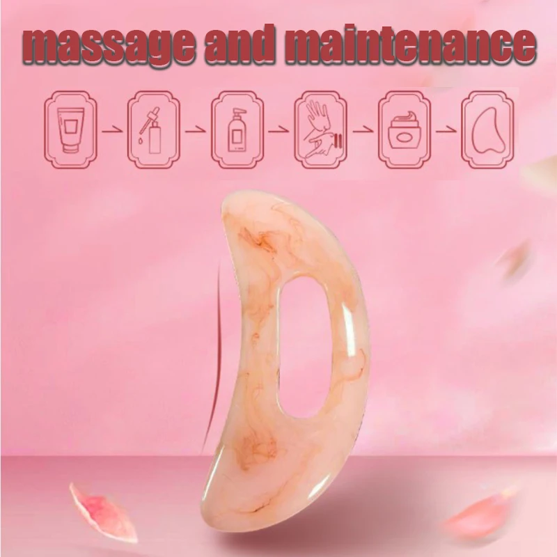 

4 color unisex scraping board for cervical spine body massage small scimitar scraping resin beeswax hand-held scraping board