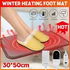 Коврик-грелка для ног, 220 В, 10 передач, 11,8x19,69, водонепроницаемый, для дома и офиса, обогреватель для домашних животных