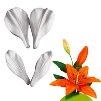 new lily veiner flower petal flower silicone mold mould cake decorating tool chocolate gumpaste sugarcraft kitchen gadget m2463