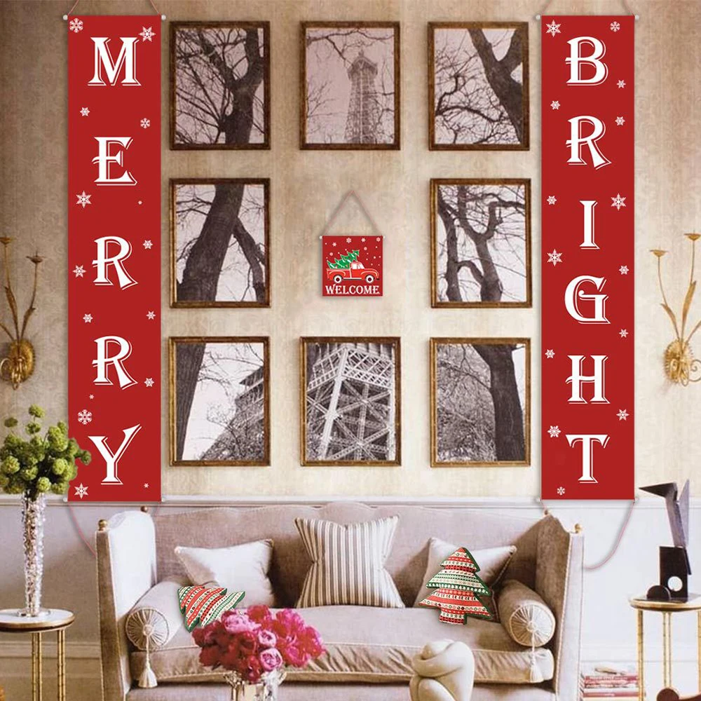 

2021 Рождественское украшение подвеска домашняя фотография, Рождественское украшение, дверная занавеска