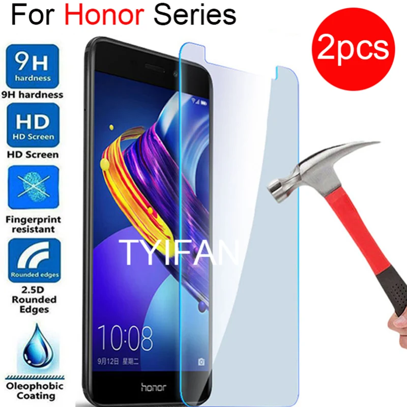Закаленное стекло для Honor 5c/6a/6x/6c Pro/7 Lite/7a/7c/7x/7s Защитная пленка экрана Huawei 5/6/7 A/X/C/S 2