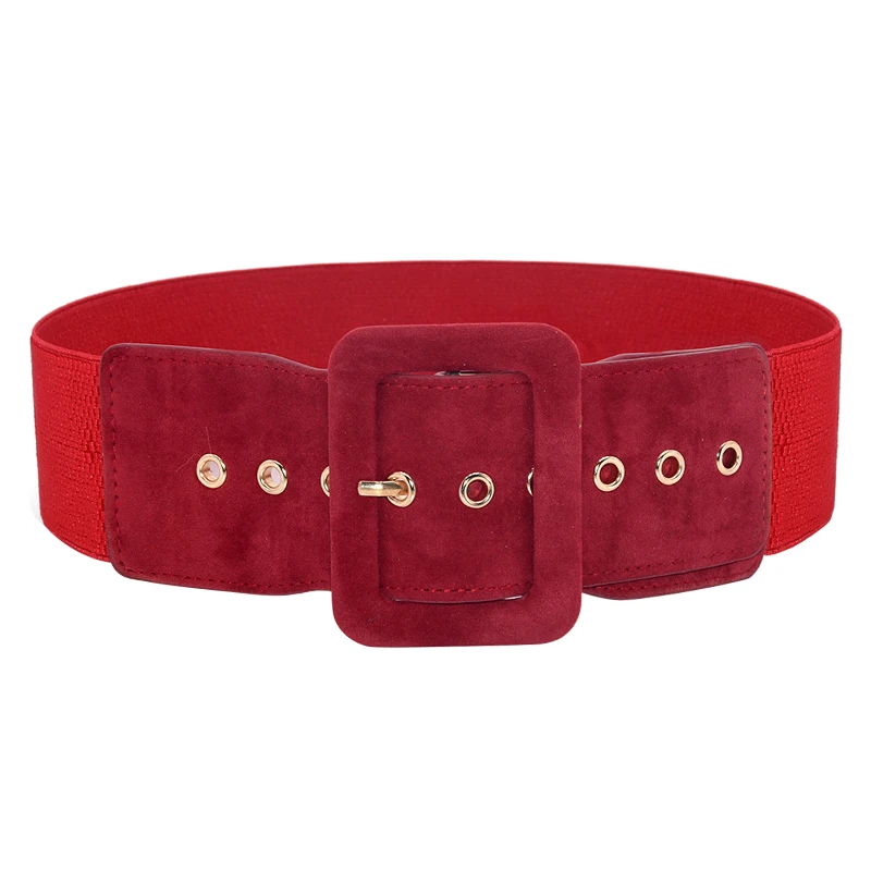 Ремень женский из шерстяной ткани роскошный брендовый широкий пояс с квадратной