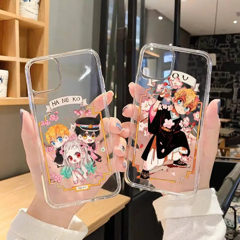 

Toilet Bound Hanako Kun Phone Case Transparent for iPhone 6 7 8 11 12 s mini pro X XS XR MAX Plus SE cover funda