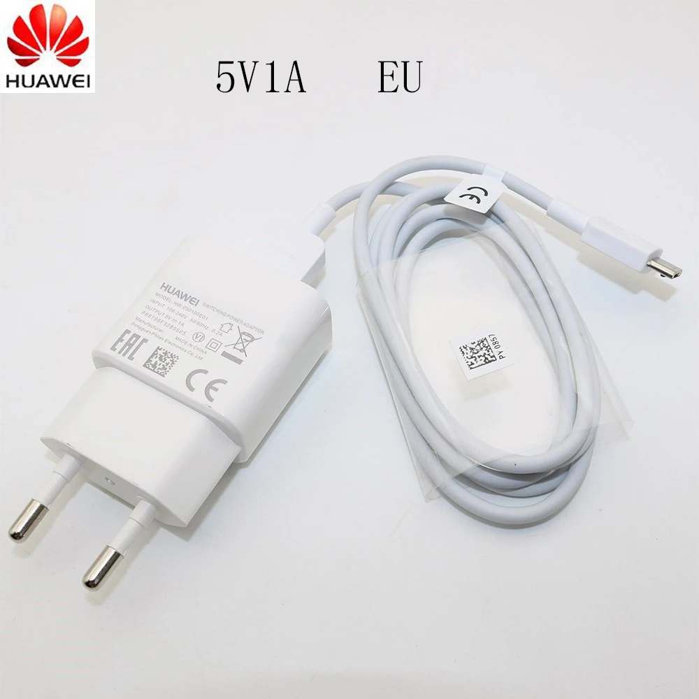 Оригинальный Huawei 5v1a зарядное устройство с вилкой Стандарта ЕС адаптер 1a Micro USB