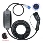 32A тип 1 SAE J1772 портативное зарядное устройство для электромобиля 5 м Тип 2 IEC 62196-2 CEE разъем однофазные EVSE EV Зарядные станции