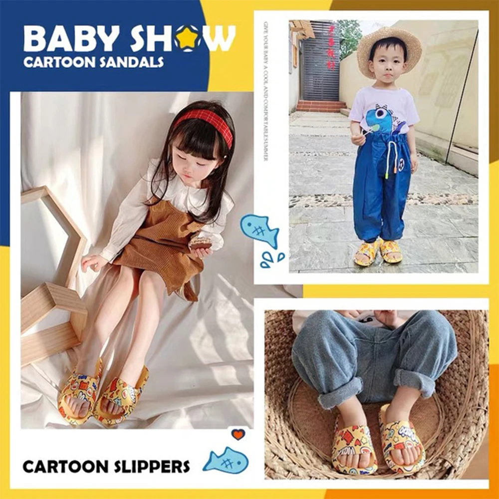 

Slippers kids Slippers For Boys Girls New Summer Kids Beach Shoes Baby Toddler Soft Indoor Slippers Children Sandals