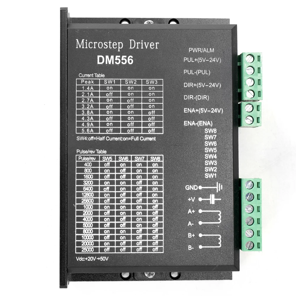 

New Microstep Driver Digital Low Noise DM556 2 Phase 5.6A For 42 57 Stepper Motor Controller Strong Anti-interference capability