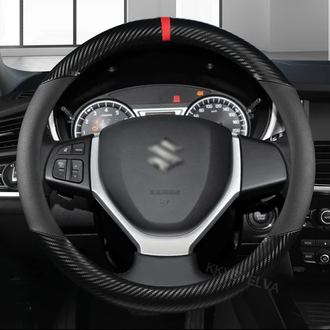 Кожа из углеродного волокна для Suzuki Swift Grand Vitara Ertiga SX4 Alto Ciaz Dzire APV S-Cross Ignis