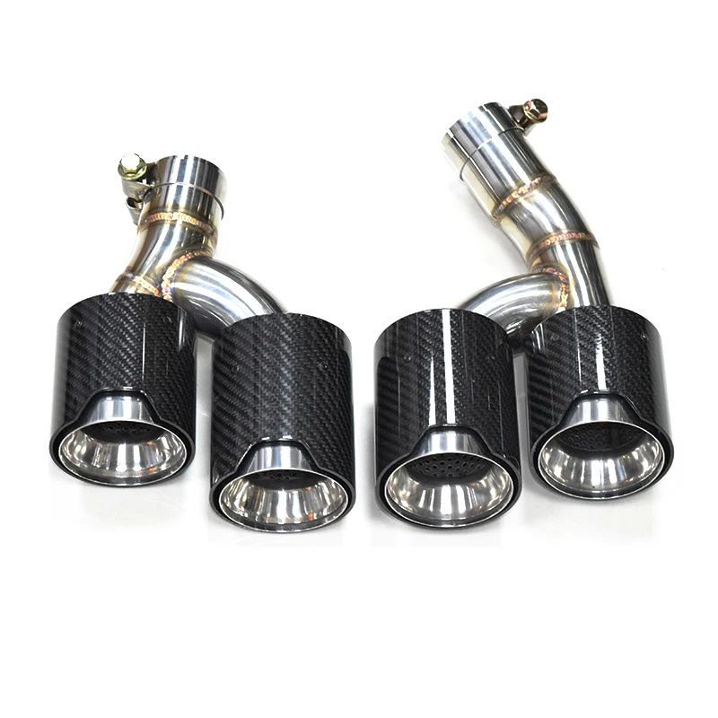 Автомобильный наконечник выхлопной трубы Quad 304 из нержавеющей стали для BMW G22 G23 G26