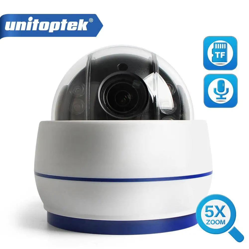 Беспроводная купольная PTZ ip-камера Wi-Fi HD 1080P 2MP 5X Zoom 2 7-13 5 мм домашняя