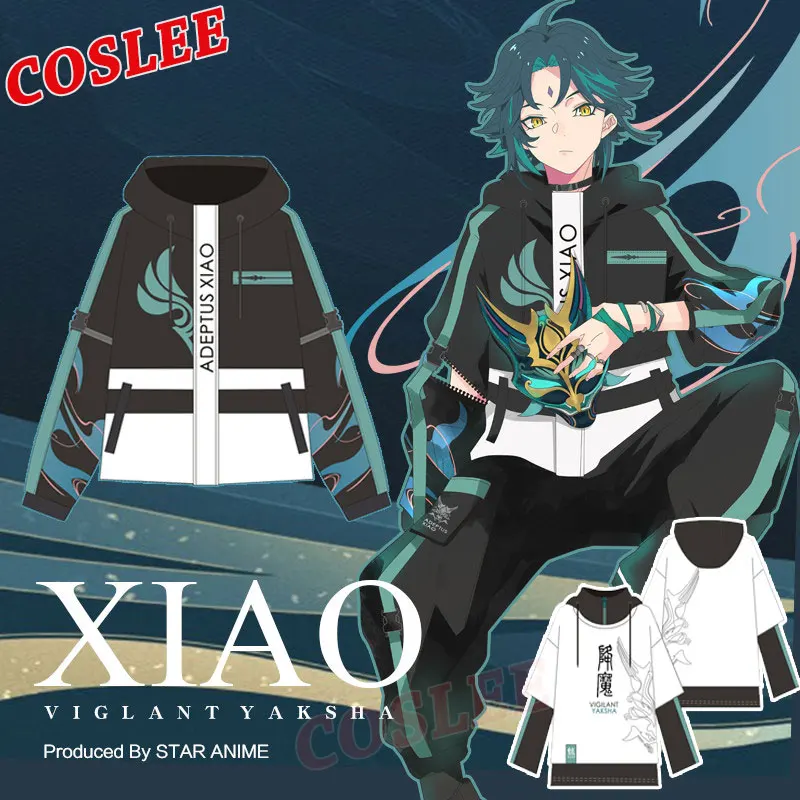 

COSLEE Xiao Genshin ударный Косплей Костюм Повседневная модная одежда пальто толстовки/куртка брюки для мужчин униформа наряд