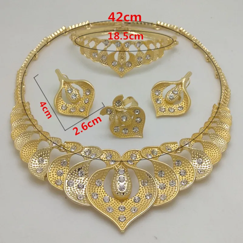 Набор ювелирных изделий набор из золотого цвета и браслета серьги кольца|african beads