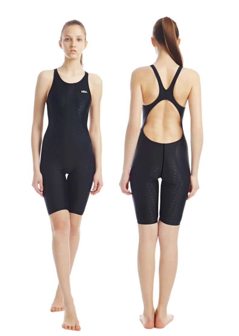 Женский слитный купальник NSA Arena для соревнований по колено спортивный костюм