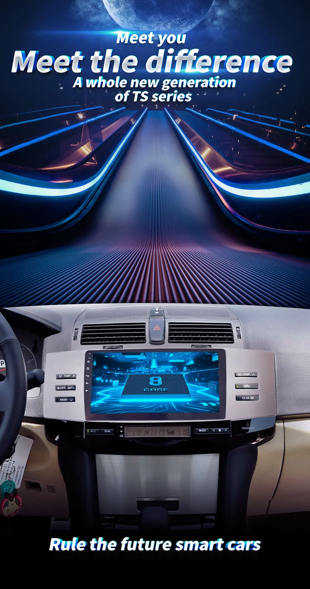 4G Lte Android 9.0Car мультимедийная навигационная система gps плеер для Toyota Reiz Mark X 2005-2009 лет ips экран Радио стерео