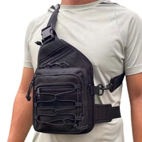 bowtac huning bag tactical chest bag shooting holster military shoulder sling waist cross body bag concealed anti theft gun bag