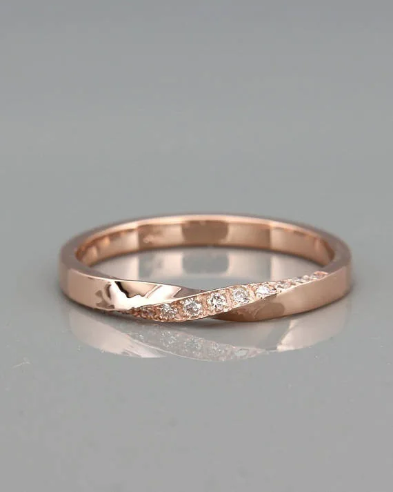 14K покрыто розовым золотом однорядные кольцо с бриллиантом Мода Anillos De Bizuteria