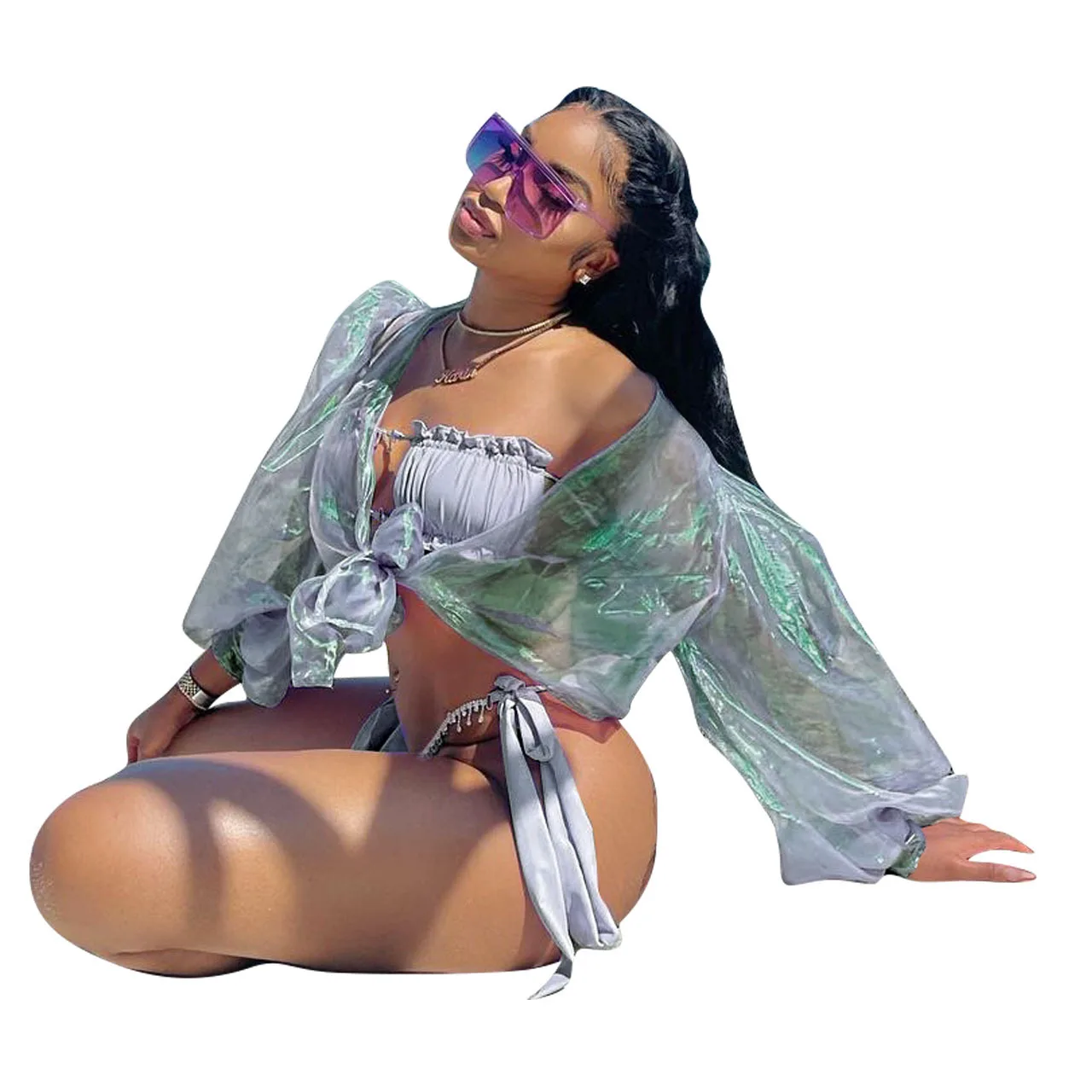 Donsignet женская накидка летняя модная пляжная дышащая свободная цветная с защитой