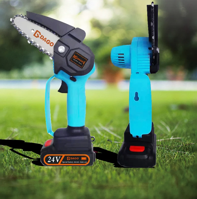4 Inch Mini Electric Chain Saw With 2PC Battery Woodworking Pruning One-handed Garden Tool Rechargeable EU Plug | Инструменты