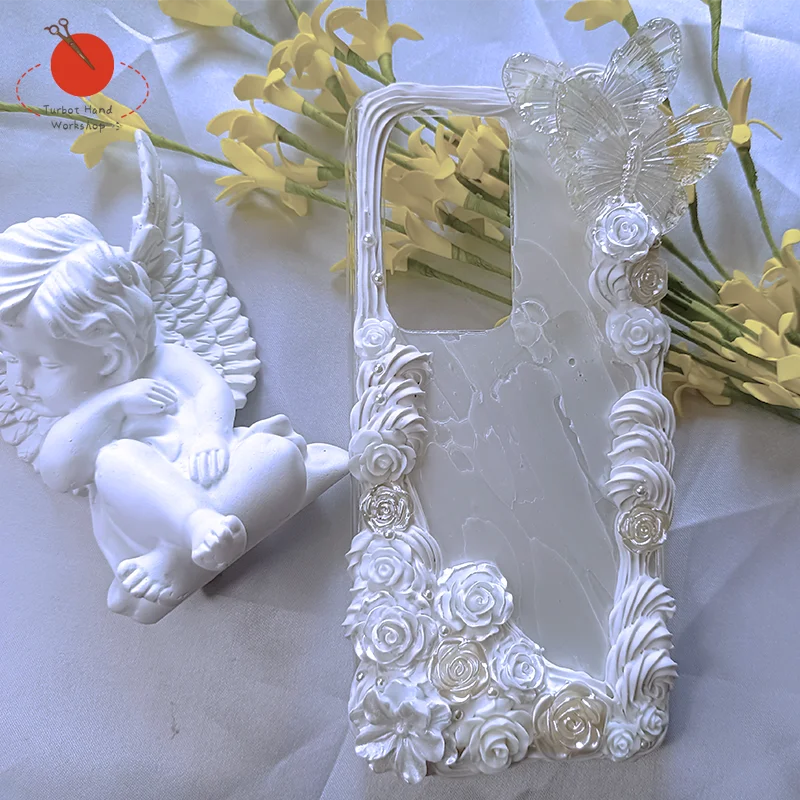 

Чистый белый Рельефный цветок, Индивидуальный Женский чехол, подходит для модели Apple Huawei Xiaomi Note