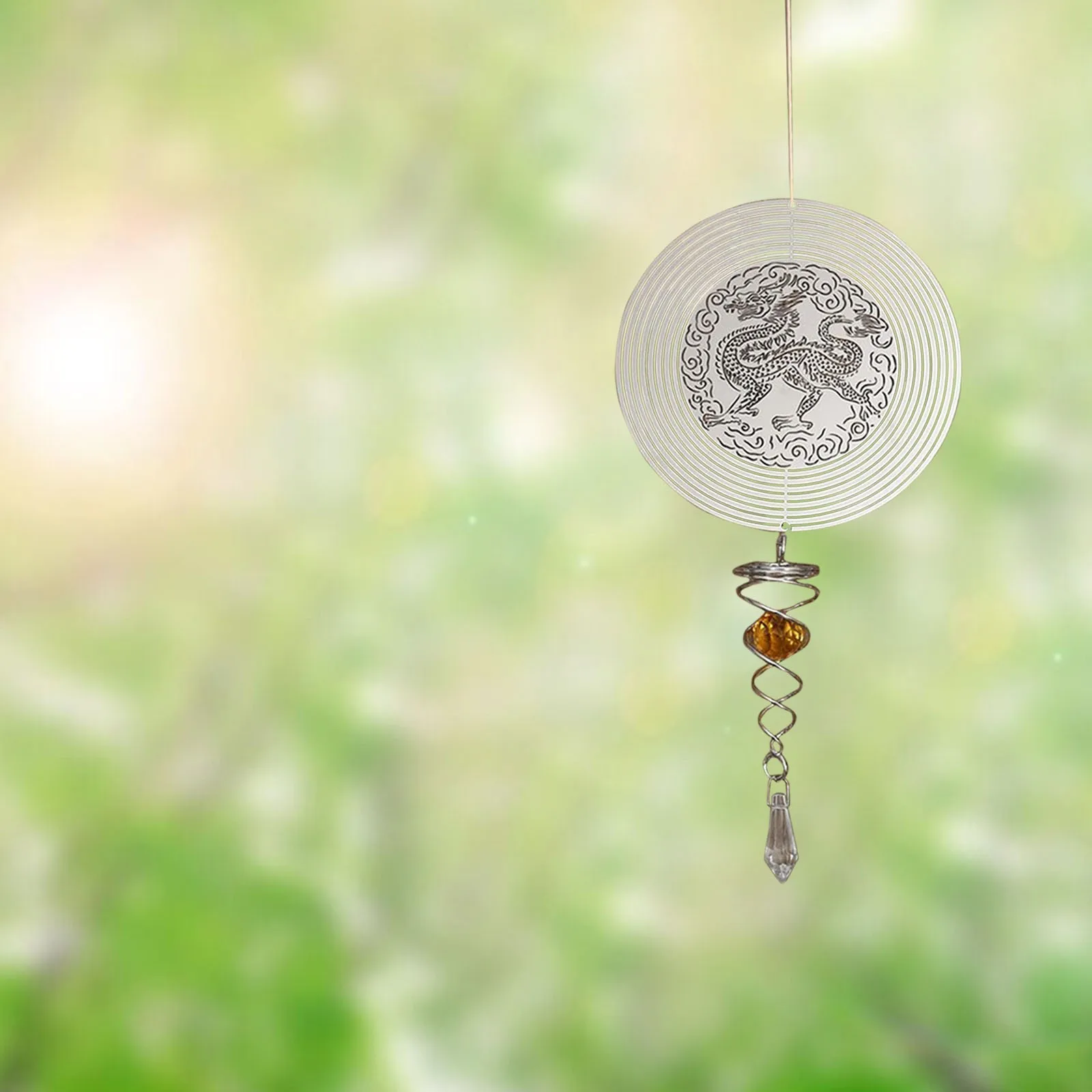 

1PC Stainless Steel Stereo Rotating Metal Chime Wind Spinner Undefined Wind Chimes and Decorations Hanging Wind Outdoor55#