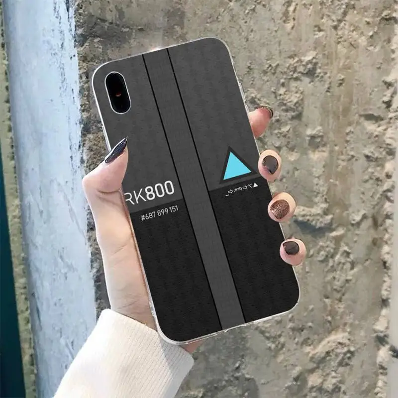 TOPLBPCS Детройт станьте человеком RK800 силиконовый черный чехол для телефона iPhone 8 7 6